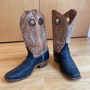 Justin BR331 Black size 8 D 11" Bent Rail Western Boot